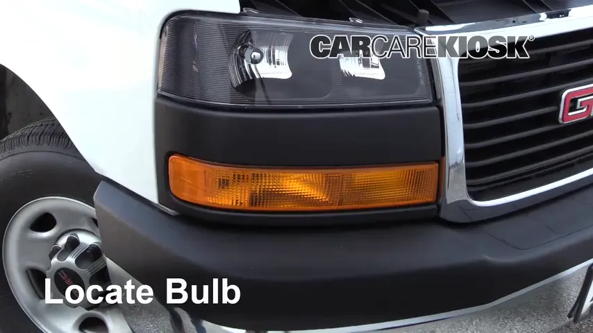 2017 GMC Savana 2500 4.8L V8 FlexFuel Extended Cargo Van Luces Luz de giro delantera (reemplazar foco)